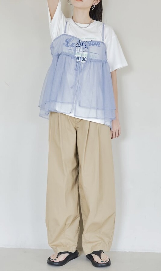 チュールキャミ ✕ TシャツSETが新登場！